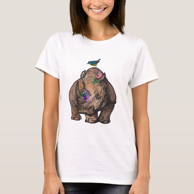 Niedliches Nashorn T-Shirt (Vorderseite)