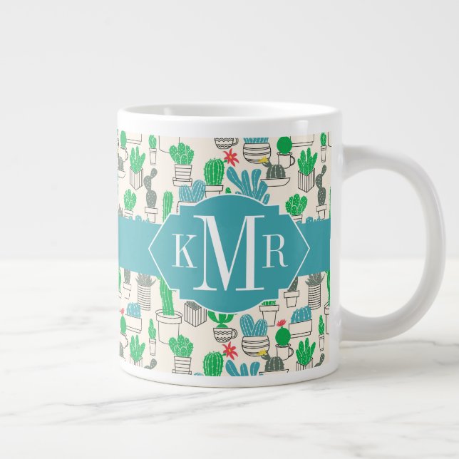 Niedliches Naturblumenmuster Jumbo-Tasse (Rechts)