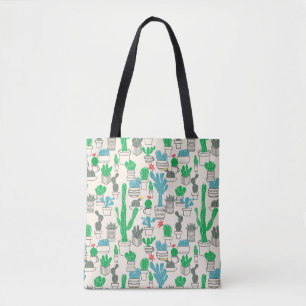 Niedliches natürliches Blumenkaktus-Muster Tasche