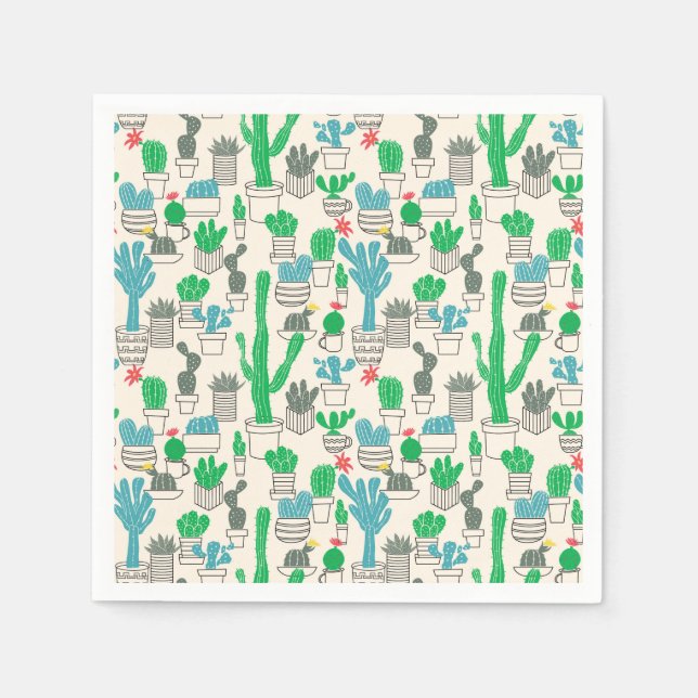 Niedliches natürliches Blumenmuster Serviette (Vorderseite)