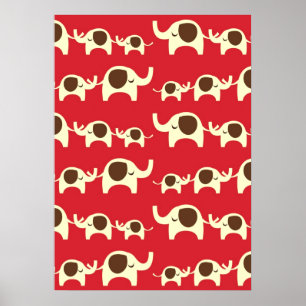 Niedliches Naturmuster des viel Poster