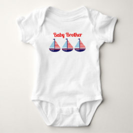 Niedliches Nautic Sailboat Personalisiert Kinder Baby Strampler