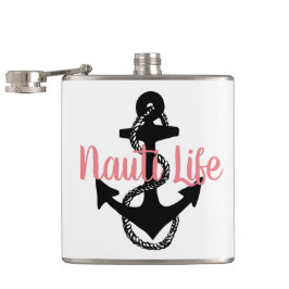 niedliches, nautisches NAUTI LIFE-Skript mit Anker Flachmann