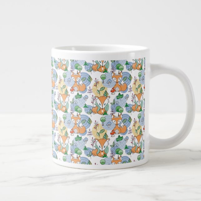 Niedliches Nebelmuster Jumbo-Tasse (Rechts)