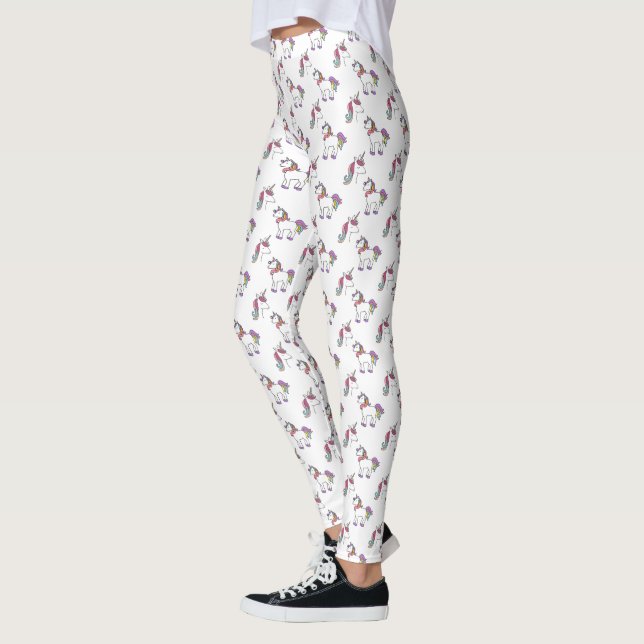 Niedliches Neon Unicorn Muster Leggings (Links)