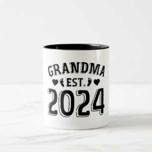 Niedliches neues Oma 2024 Zweifarbige Tasse