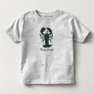 Niedliches Neuschottland-Hummer Tartan-Shirt Kleinkind T-shirt
