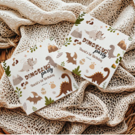 Niedliches neutrales Dinosaurier-Party Geburtstag Serviette