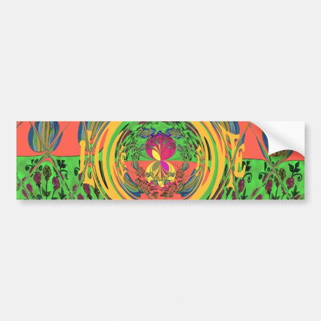 Niedliches Nice & Love floral Motiv Art Print Desi Autoaufkleber (Vorne)