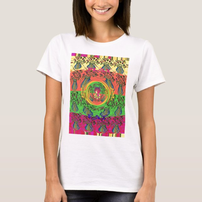 Niedliches Nice & Love floral Motiv Art Print Desi T-Shirt (Vorderseite)