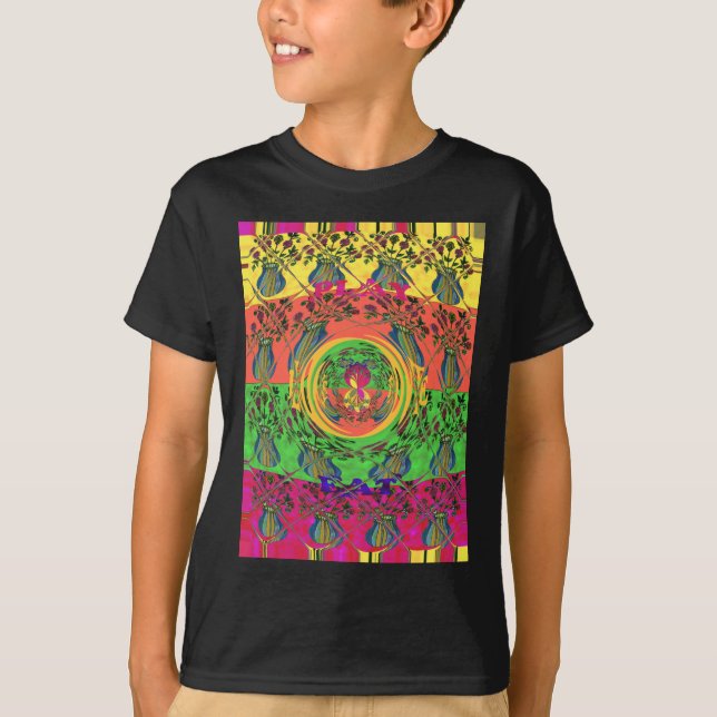 Niedliches Nice & Love floral Motiv Art Print Desi T-Shirt (Vorderseite)