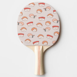 Niedliches nigiri Sushi - Nahtloses Muster Tischtennis Schläger