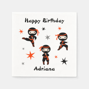 Niedliches Ninja Warrior Kindergeburtstag Party Serviette