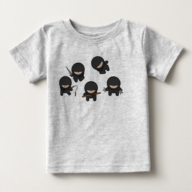 Niedliches Ninjas Baby T-shirt (Vorderseite)