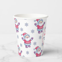 Niedliches Nordic Santa Snowflake Muster