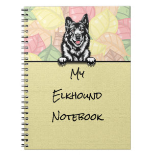 Niedliches norwegisches Elkhound-Notizbuch Notizblock