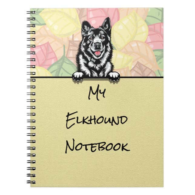 Niedliches norwegisches Elkhound-Notizbuch Notizblock (Vorderseite)
