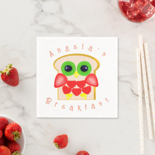 Niedliches Obst Frühstück Serviette