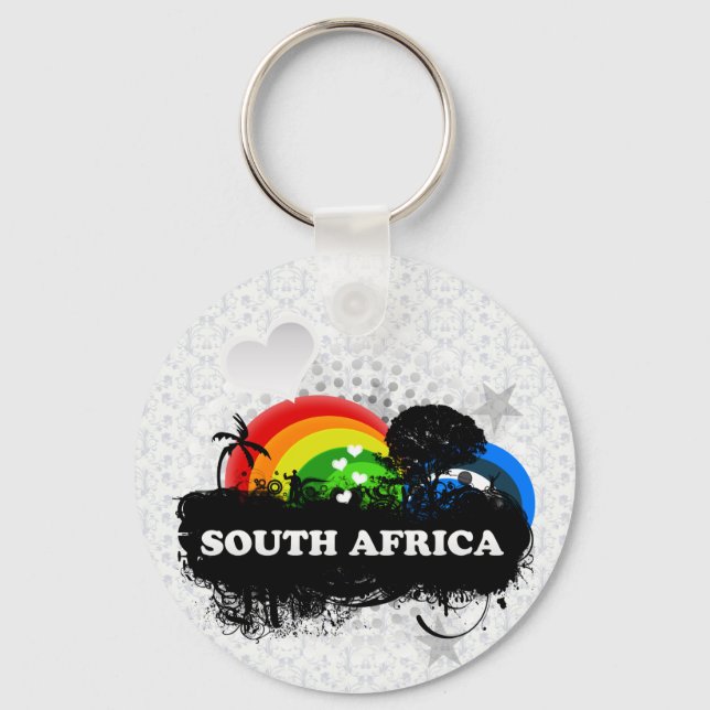 Niedliches Obst Südafrika Schlüsselanhänger (Vorderseite)