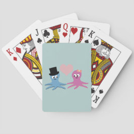 Niedliches Octopus Couple Spielkarten