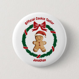Niedliches Offizielles Cookie Tester Weihnachten Button