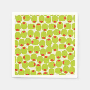 Niedliches Olivenpapier Napkins Serviette