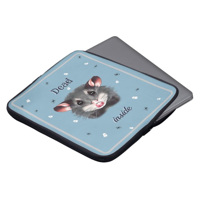 Niedliches Opossum Totes Inside mit Gespenstern un Laptopschutzhülle (Vorne Oben)