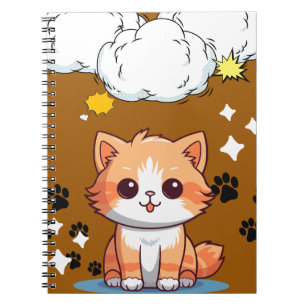 Niedliches Orange Cat Explosion Notebook - Fun Com Notizblock