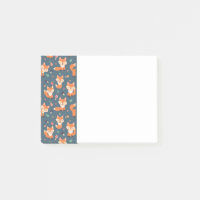 Niedliches Orange Fox Tiermuster