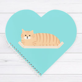 Niedliches Orange Tabby Cat Spiral Notebook Notizbuch