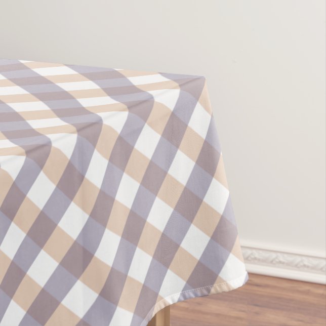 Niedliches Orange und Lila Gingham Pattern Hallowe Tischdecke (Beispiel)