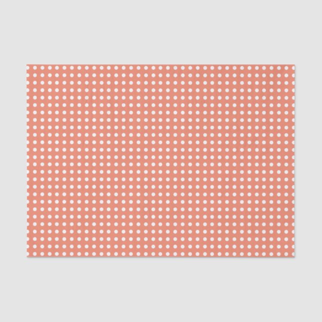 Niedliches Orange & White Polka Dot Pattern Hallow Seidenpapier (Vorderseite)