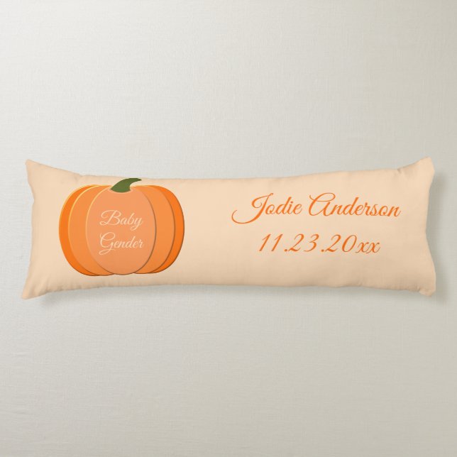 Niedliches Orangengeschlecht Neutral Pumpkin Custo Seitenschläferkissen (Vorderseite)