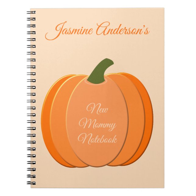 Niedliches Orangengeschlecht - Neutrale Pumpkin-Ju Notizblock (Vorderseite)