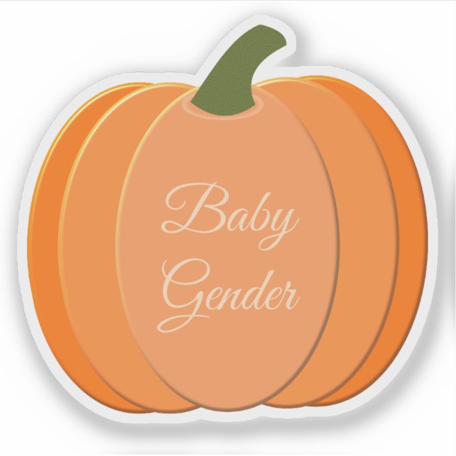 Niedliches Orangengeschlecht - Neutraler Pumpkin Aufkleber (Vorderseite)