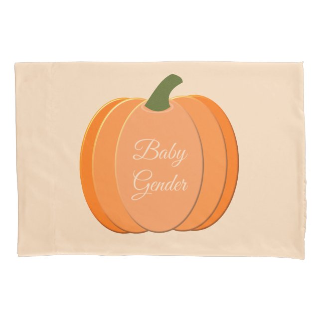 Niedliches Orangengeschlecht - Neutraler Pumpkin D Kissenbezug (Vorderseite)