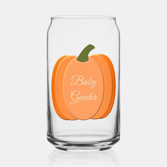Niedliches Orangengeschlecht - Neutraler Pumpkin Dosenglas (Vorderseite)
