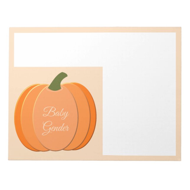 Niedliches Orangengeschlecht - Neutraler Pumpkin Notizblock (Vorderseite)
