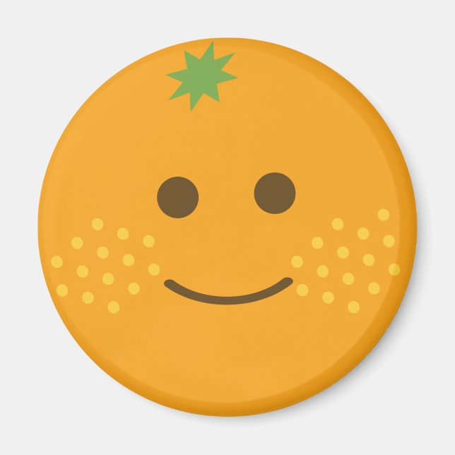 Niedliches Orangenglas Magnet (Vorne)