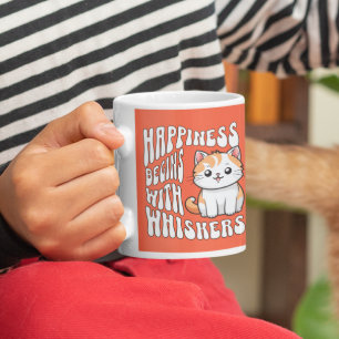 Niedliches Orangenkomisches KatzenSprichwort Kaffeetasse