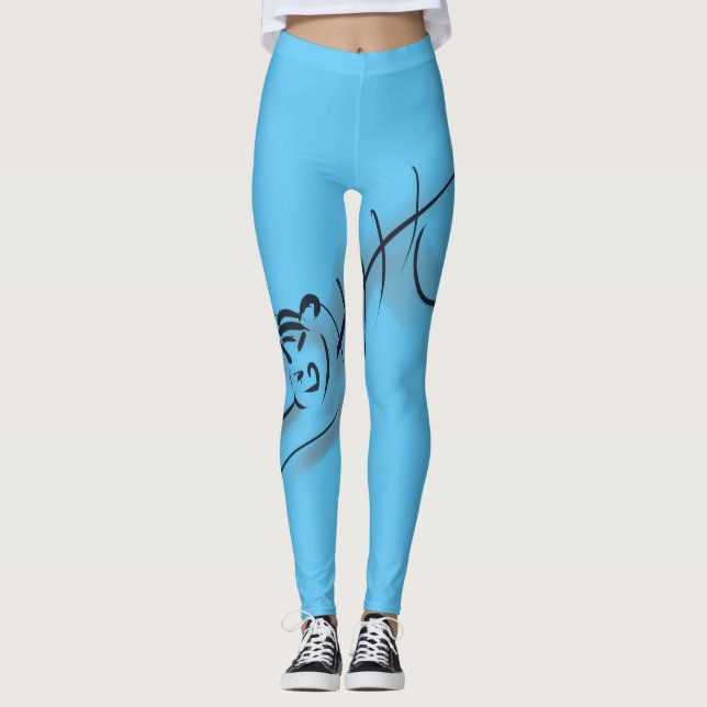 Niedliches Original Zeichnend Tiger Chinesisch Neu Leggings (Vorderseite)