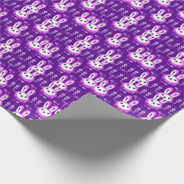 Niedliches Osterferien-Rabbit Geschenkpapier (Ecke)
