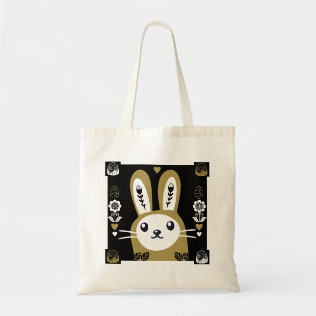 Niedliches Osterferien-Rabbit Tragetasche (Vorne)