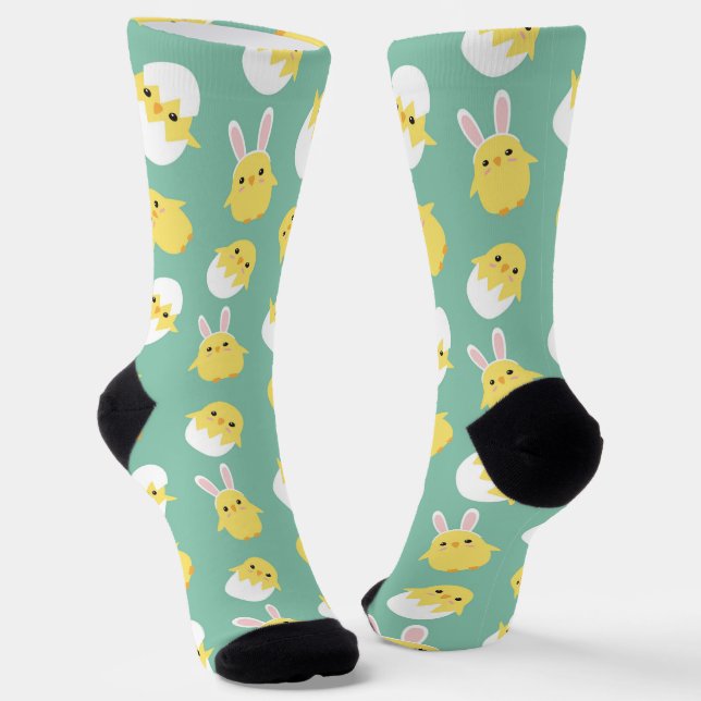 Niedliches Osterhähnchen Socken (Gewinkelt)