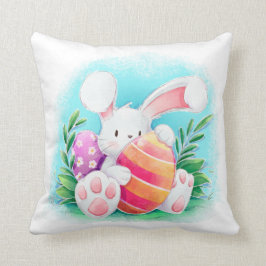 Niedliches OsterhaseWatercolor| Throw-Kissen Kissen