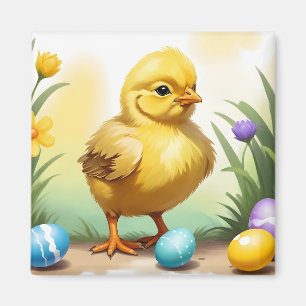 Niedliches Osterhühnchen 1, Ostern Magnet