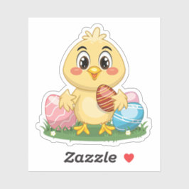 Niedliches Osterhühnchen Aufkleber