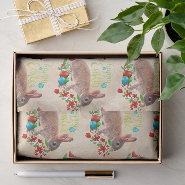 Niedliches Osterkaninchenmuster Decoupage Craft /  Seidenpapier (Geschenk)