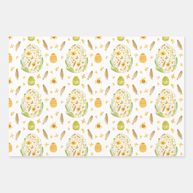 Niedliches Ostersonnenpapier Geschenkpapier Set (Vorderseite 3)