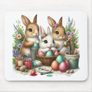 Niedliches, Ostersonnigen/Frühlingsholz-Party Mousepad